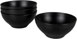 Bo-Camp Orville Müslischale, 4-teilig, Schwarz, Ø 15 Cm
