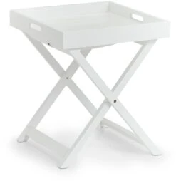 Zeller Beistelltisch Mit Tablett, Weiß -Campingausrüstung 101250 0 2