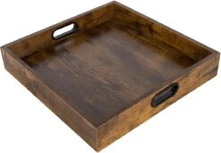 Bo-Camp Lindblade Tablett, 42x42x6cm, Braun