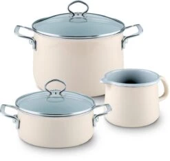 Riess Emaille Topfset -Campingausrüstung 10283 4