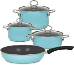 Riess Emaille Topfset -Campingausrüstung 10283 6