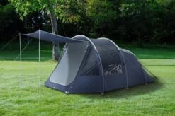 Tambu Suti Familien Tunnelzelt TC, 4 Personen, 450x260x195cm, Grau/blau -Campingausrüstung 103169 0 4