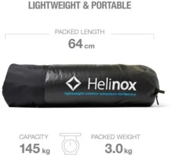 Helinox Cot One Convertible Insulated Feldbett, Schwarz -Campingausrüstung 103552 0 5