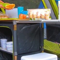 Zempire Eco Twin V2 Campingschrank, Bambusplatte, 100x49x82cm -Campingausrüstung 104500 0 6