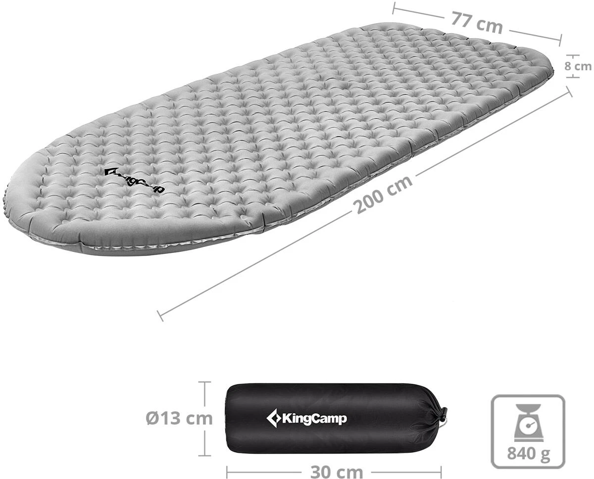 KingCamp Viborg 8.0 Isomatte, 198x75x8cm, Grau 4 KingCamp Viborg 8.0 Isomatte, 198x75x8cm, Grau – Bild 2