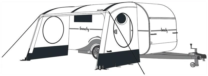 Travellife Seitenwand-Set Für Texel Markise, Beige 3 Travellife Seitenwand-Set Für Texel Markise, Beige