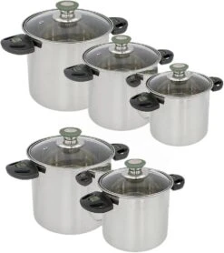 Bo-Camp Elegance Compact Kochtopf-Set, Edelstahl
