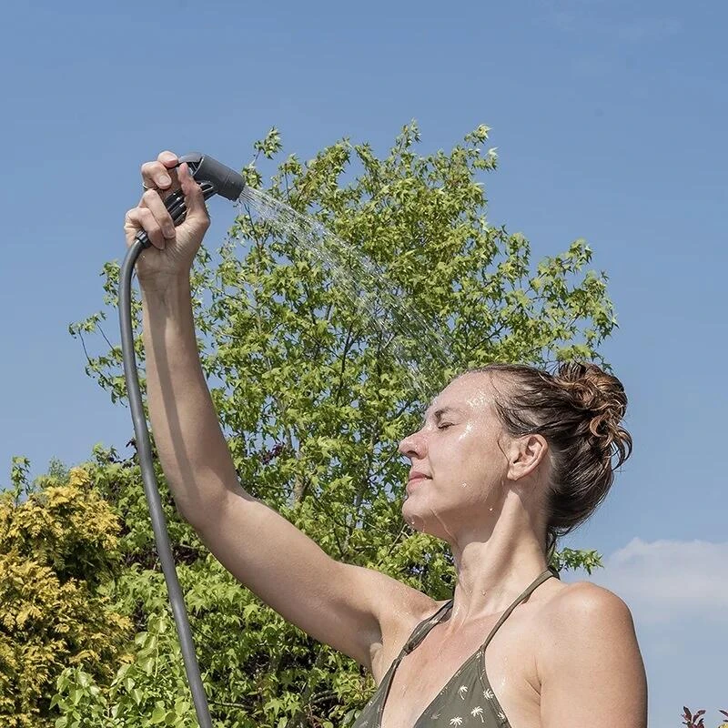 Pro Plus Campingdusche Mit Fußpumpe, 11L, Schwarz 7 Pro Plus Campingdusche Mit Fußpumpe, 11L, Schwarz – Bild 5