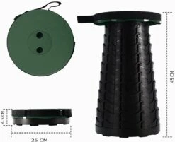 Origin Outdoors Teleskophocker, Schwarz-grün -Campingausrüstung 107965 0 2