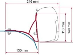 Fiamma F45 Adapter Für Fiat Ducato (High Roof H2) Ab Bj. 06/2006 Mit Roof Rack