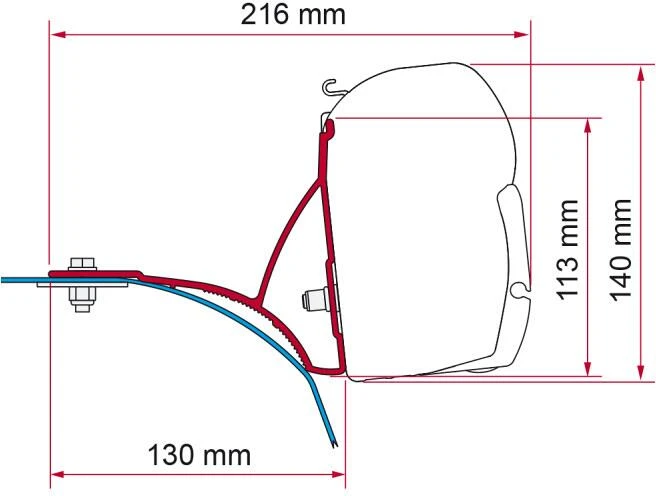 Fiamma F45 Adapter Für Fiat Ducato (High Roof H2) Ab Bj. 06/2006 Mit Roof Rack 3 Fiamma F45 Adapter Für Fiat Ducato (High Roof H2) Ab Bj. 06/2006 Mit Roof Rack