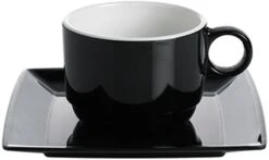 Gimex Quadrato Tasse Inkl. Untertasse, 300ml, 2er Set