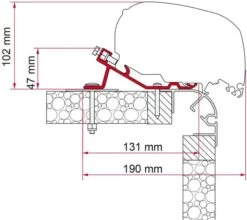 Fiamma F65/F80 Adapter Für Bailey