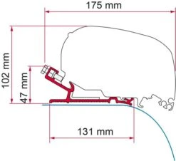 Fiamma F65/F80 Adapter Für Autocruise