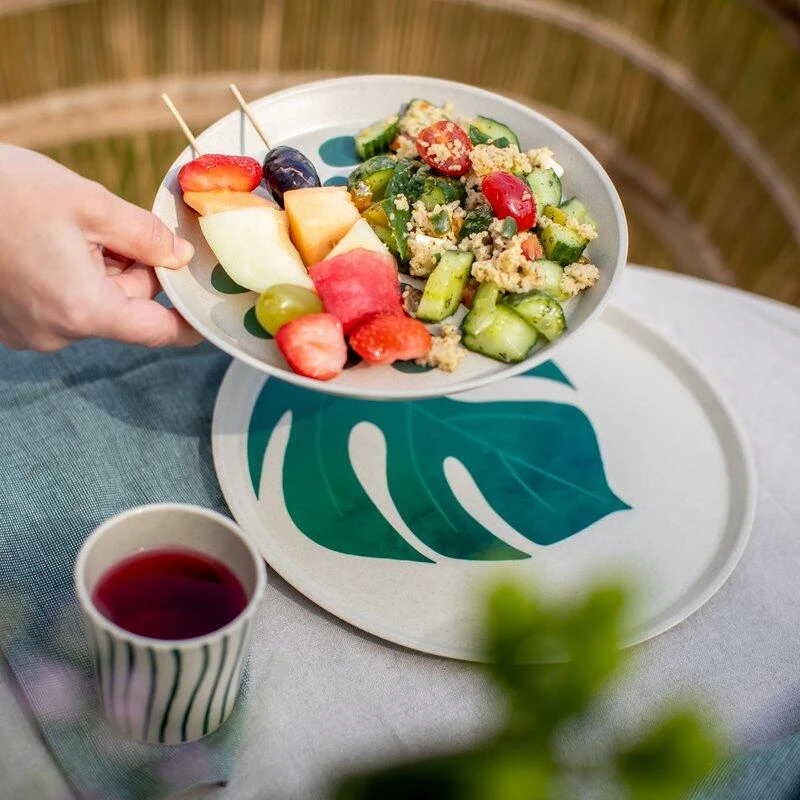 Koziol Connect Monstera Leaf Teller, 25,5cm, 4er Set 4 Koziol Connect Monstera Leaf Teller, 25,5cm, 4er Set – Bild 2