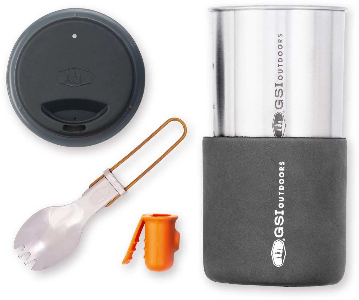 GSI Outdoors Glacier Minimalist Kochset, Edelstahl, 5-teilig 3 GSI Outdoors Glacier Minimalist Kochset, Edelstahl, 5-teilig