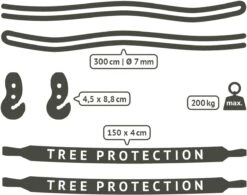 La Siesta TreeMount Befestigungs-Set Für Hängematten, Schwarz -Campingausrüstung 113055 0 3