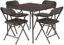 Outwell Corda Picknicktisch-Set (4 Stühle, 1 Tisch), Schwarz