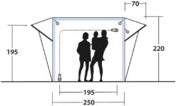 Outwell Crossville 250SA Busvorzelt, 325x250cm, Grün -Campingausrüstung 113856 0 12