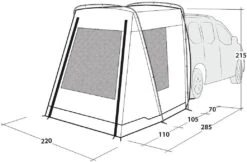 Outwell Dunecrest Heckzelt, 220x285cm, Grün -Campingausrüstung 113865 0 11