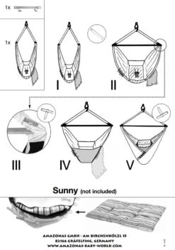 Amazonas Kangoo Babyhängematte -Campingausrüstung 114295 0 12