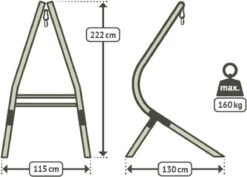 La Siesta Calma Gestell Für Hängesessel, 115x222cm, Nature -Campingausrüstung 114679 0 4