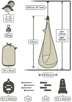 La Siesta Joki Air In-& Outdoor Hängematte, 170x90cm, Moby -Campingausrüstung 114744 0 6