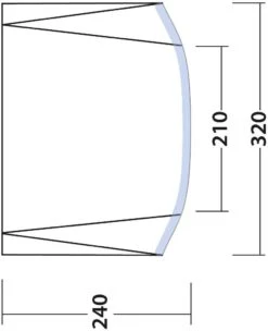 Outwell Touring Shelter Air, 320x240x200cm, Grau -Campingausrüstung 115102 0 5