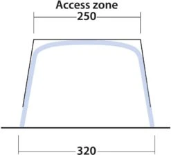 Outwell Touring Shelter Air, 320x240x200cm, Grau -Campingausrüstung 115102 0 7