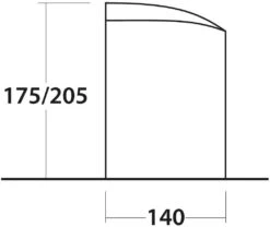 Outwell Upcrest Busvordach, 155-185cm, Grün -Campingausrüstung 115104 0 7