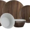 Gimex Nature Line Wood Geschirrset, 16-teilig