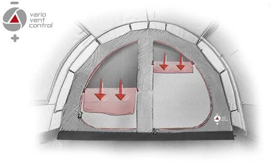 High Peak Paxos 4 Tunnelzelt, 4-Personen, 450x240cm, Dunkelgrau/grün 7 High Peak Paxos 4 Tunnelzelt, 4-Personen, 450x240cm, Dunkelgrau/grün – Bild 5