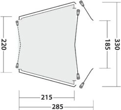 Outwell Woodcrest Busvorzelt, 330x285cm, Grün -Campingausrüstung 115381 0 10