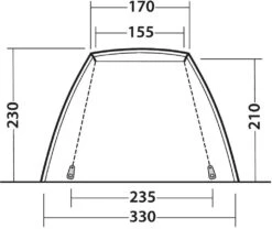 Outwell Woodcrest Busvorzelt, 330x285cm, Grün -Campingausrüstung 115381 0 12