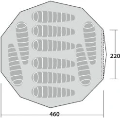 Robens Klondike Grande PRS Rundzelt, 10-Personen, 500x460cm, Grün -Campingausrüstung 115473 0 8