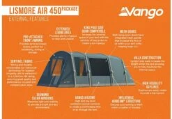 Vango Lismore Air Tunnelzelt, 4-Personen 16 Vango Lismore Air Tunnelzelt, 4-Personen -Campingausrüstung 116870 0 6