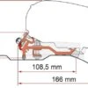 Fiamma F80S/F85L Flachadapter-Kit Für Hochdach H2, Ab Bj. 2006, Für Fiat Ducato/Citroën Jumper/Peugeot Boxer, Silber -Campingausrüstung 116919 0 0