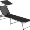 Bo-Camp Campingliege Mit Sonnenschutz, Schwarz -Campingausrüstung 118521 0 0