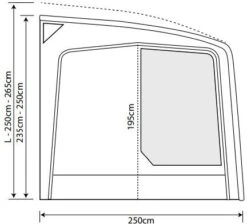 Outdoor Revolution Eclipse Pro 380 Luftvorzelt -Campingausrüstung 118904 0 5
