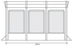 Outdoor Revolution Eden Air 390 Vorzelt, 235-250cm -Campingausrüstung 118956 0 5