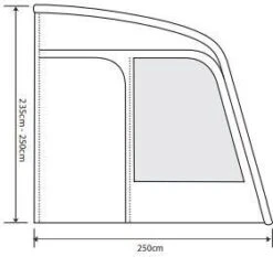 Outdoor Revolution Eden Air 390 Vorzelt, 235-250cm -Campingausrüstung 118956 0 6