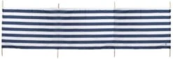 Bo-Camp Strand Windschutz, 350x90cm, Blau/weiß