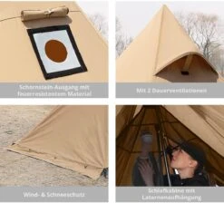 KingCamp Torino II Firstzelt, 1-2 Personen, Beige 16 KingCamp Torino II Firstzelt, 1-2 Personen, Beige -Campingausrüstung 120470 0 3