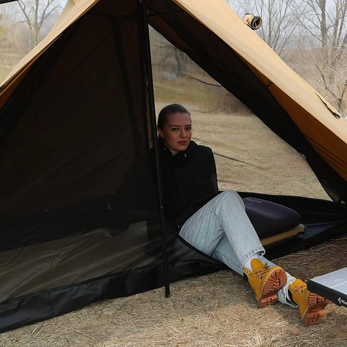 KingCamp Torino II Firstzelt, 1-2 Personen, Beige 12 KingCamp Torino II Firstzelt, 1-2 Personen, Beige – Bild 10