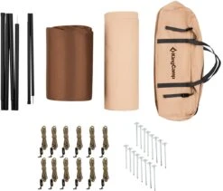 KingCamp Pinehouse ATRIUM 6 Firstzelt, 4 Personen, Beige -Campingausrüstung 120471 0 5