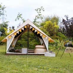 KingCamp Pinehouse ATRIUM 6 Firstzelt, 4 Personen, Beige -Campingausrüstung 120471 0 6