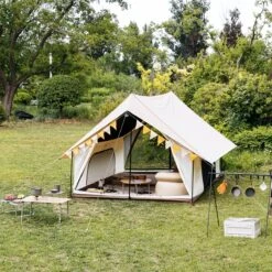 KingCamp Pinehouse ATRIUM 6 Firstzelt, 4 Personen, Beige -Campingausrüstung 120471 0 8