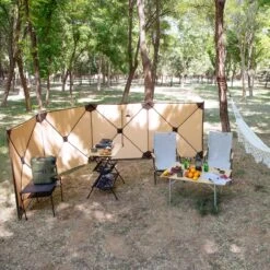 KingCamp Stonehenge Q 500 Camden Windschutz, Beige -Campingausrüstung 120472 0 2