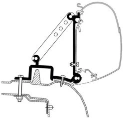 Thule Omnistor 5200//8000/4200/3200 Adapter Für Master II/Movano A Bis Bj. 2010