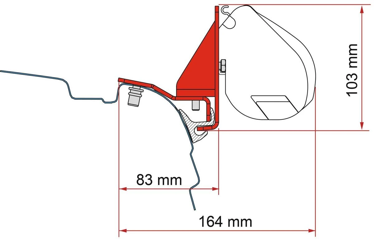 Easygoinc Adapter VW T5/6 Fiamma Markise F35pro/45s, KR+lR, Mit Reimo Multirail 3 Easygoinc Adapter VW T5/6 Fiamma Markise F35pro/45s, KR+lR, Mit Reimo Multirail